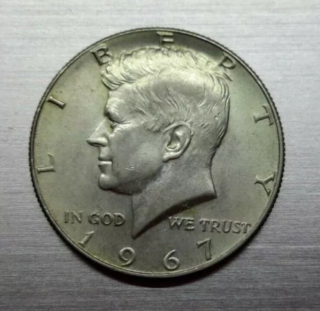 moneta mezzo dollaro 1967 kennedy argento USA JFK