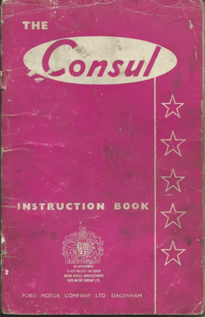 MANUALE AUTO - FORD CONSOLE-1959-1700cc - libro di istruzioni/manutenzione