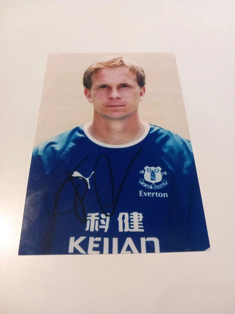 Signiertes Foto Tobias Linderoth FC Everton NEU