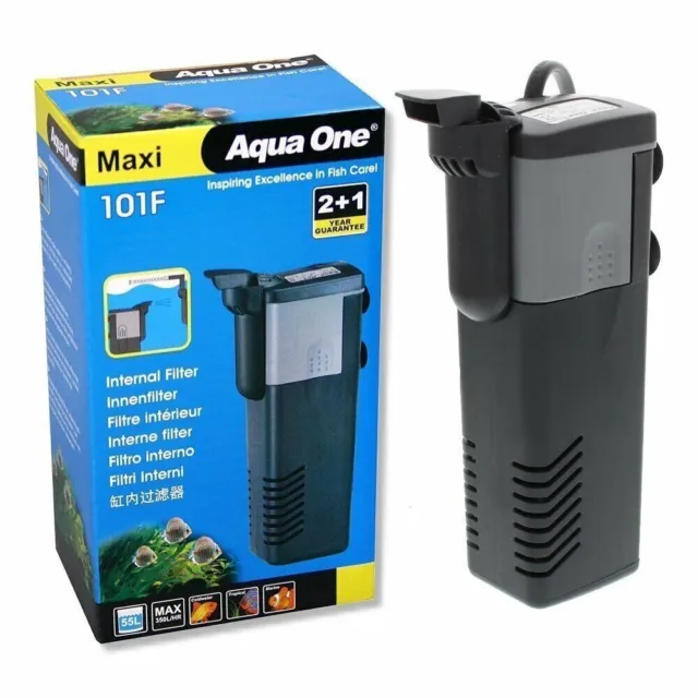Aqua One Maxi 101F Internal Fish Tank Aquarium Water Power Filter + Spray Bar