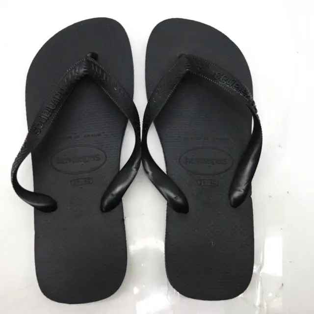 Havaianas Womens Black Slide Slip On Flip Flop Thong Sandals Sz US 9/10 EU 41/42