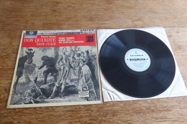 Richard Strauss Don Quixote Fournier Szell UK Columbia B/S ED1 Stereo SAX2495 LP Richard Strauss Don Quixote Fournier Szell UK Columbia B/S ED1 Stereo SAX2495 LP