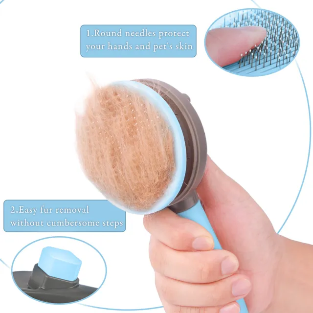 Professional Pet Dog Grooming Tool 2 in 1 Sided Undercoat Shedding Comb Brush 6