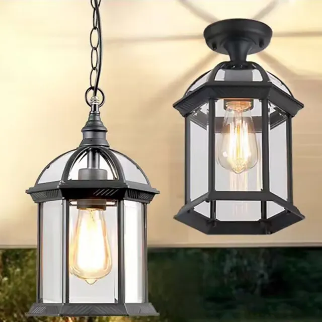 Outdoor Pendant Lighting Garden Lamp Porch Chandelier Light Yard Ceiling Lights