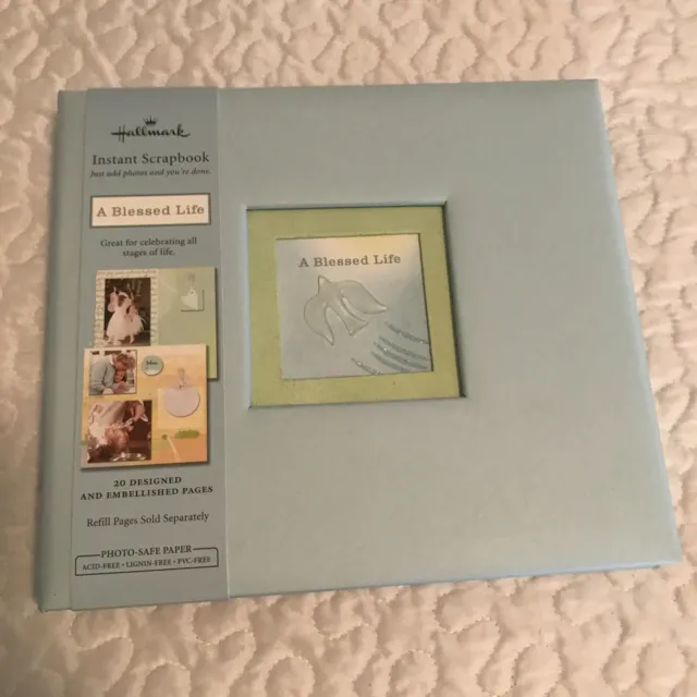 Hallmark Album Instant ‘A Blessed Life’ Scrapbook 9” x 10” 20 Embellished Pages