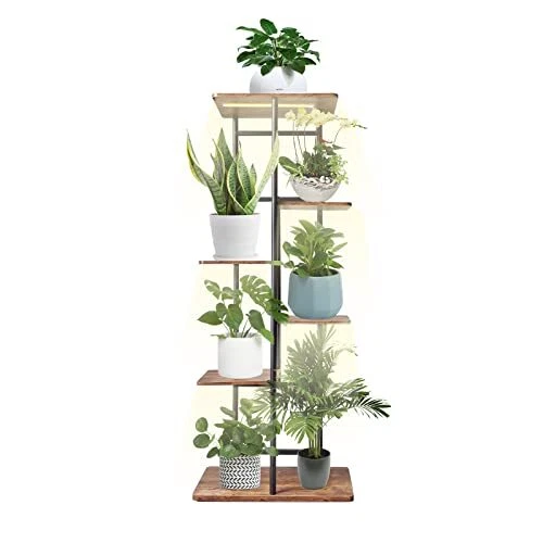 Solatmos Metal Plant Stand with Grow Lights Multiple Flower Planter Pot Holde...