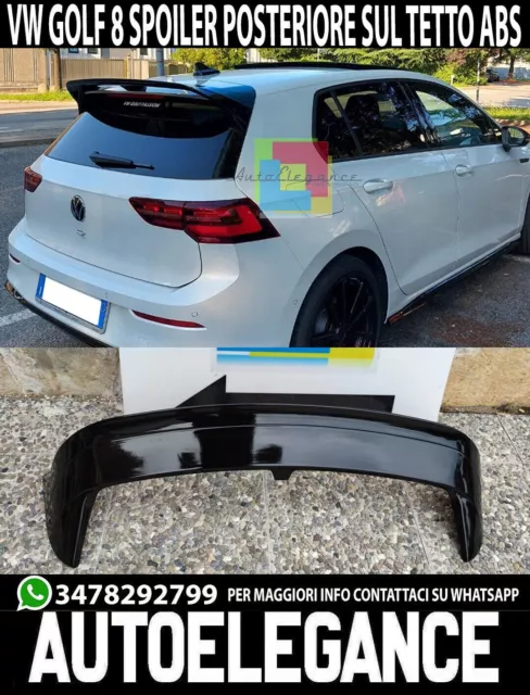 Spoiler De Toit Pour Vw Golf 8 Viii 2019+ Look Rline Noir Brillant Abs R