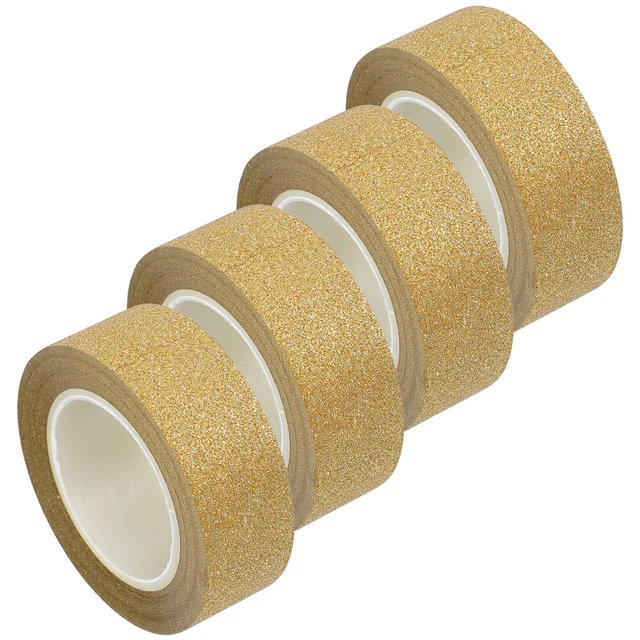 4 rollos diario cintas de washi hágalo usted mismo álbum de recortes brillo cintas de washi diario
