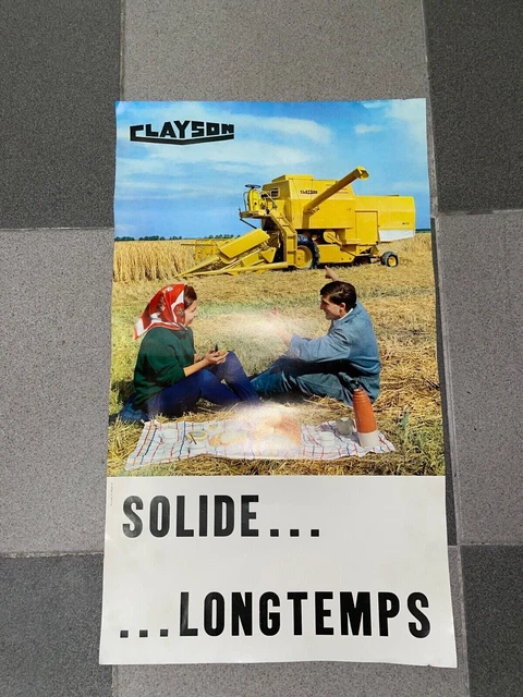 Clayson BROCHURE PROSPECTUS AFFICHE MOISSONNEUSE BATTEUSE CLAYSON tracteur-new ...