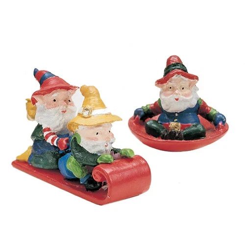 Dept 56 North Pole Village Accessory "Downhill Elves" #56439 NEW IN BOX-RETIRED