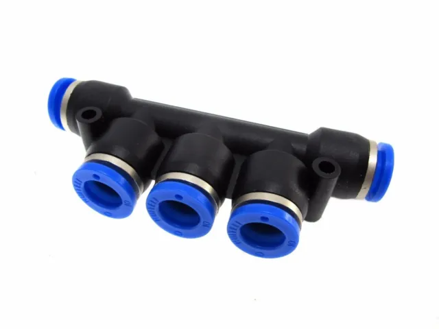 Nylon Pneumatic 5 WAY push-fit hose inline air-line airline connector
