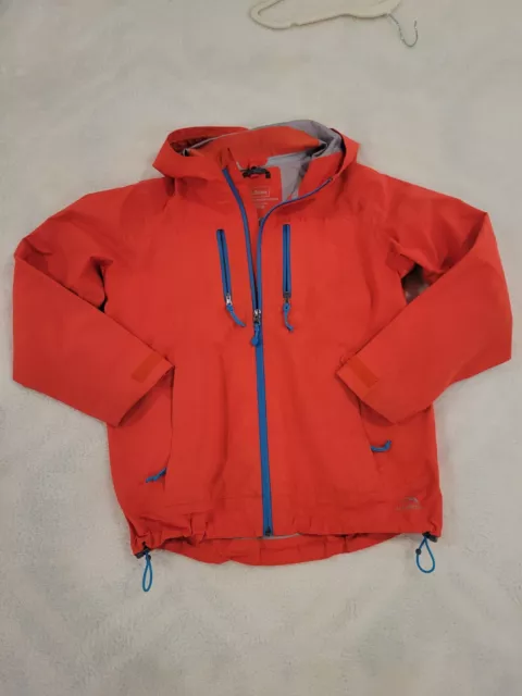 Youth L.L. Bean Rain Jacket Size Large 14-16 Orange Full Zipper