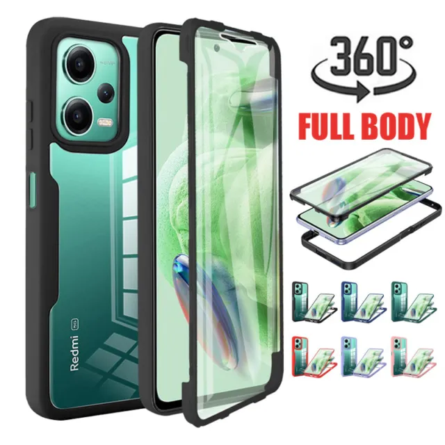 CLEAR FULL BODY 360 Case Cover For Xiaomi Redmi Note 12 11 10 Pro Mi 12T Poco X5