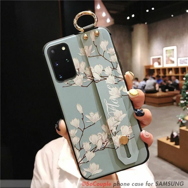De Luxe Téléphone Coque avec Sangle Pour Samsung Galaxy S8 S9 S10 S20 Note 9 10