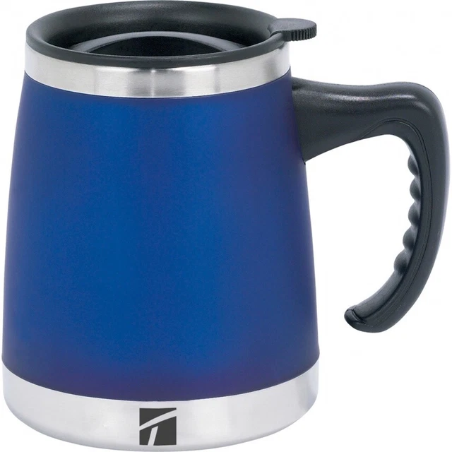 Trudeau Maison Umbria 15 Ounce Desk Mug, Blue