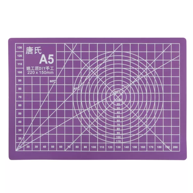 Self-Healing Cutting Mat, 9x6" Single Sided with Grid PVC Desk Mat Purple