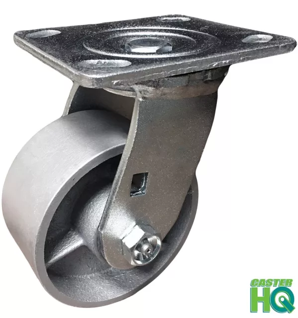 CASTERHQ - 4" Heavy Duty Swivel Caster - 4" Semi Steel Cast Iron Toolbox Wheel