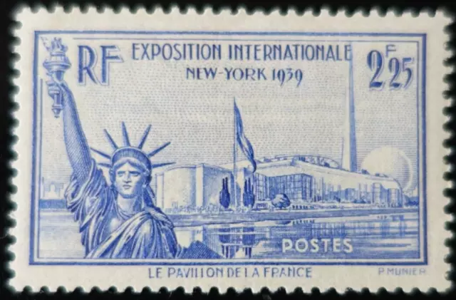 FRANCE timbre EXPOSITION INTERNATIONALE de NEW YORK N°426 NEUF ** LUXE MNH