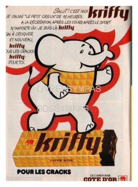 1973 DOCUMENT (ref TH 058) PUB  :  CHOCOLAT COTE D'OR KRIFFY  1 p