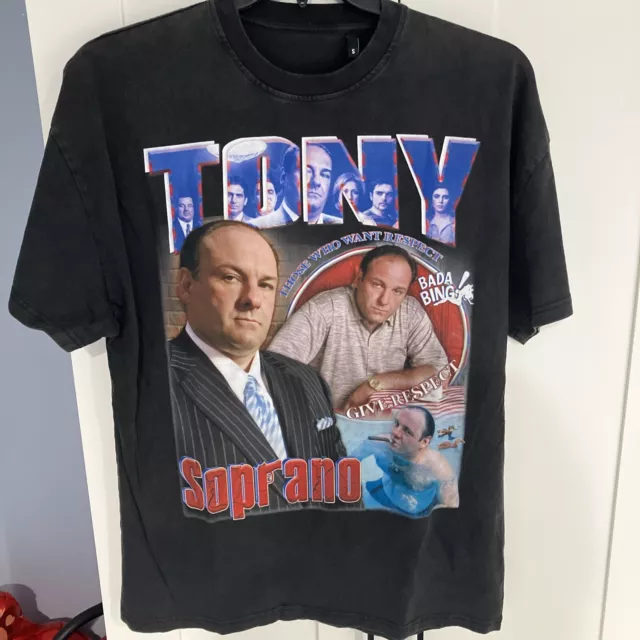 Tony Soprano Vintage T  Shirt The Sopranos Tee Bada Bing HBO TV  90’s