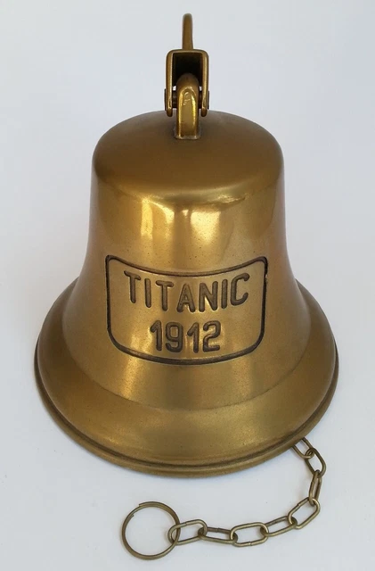 Antique Brass Wall Bell Titanic Ship's School Pub Last Orders Dinner Door 5 inch