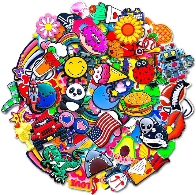 30 Mixed Pvc Shoe Charm Lot Different Charms Fit For Croc Jibbitz Wristband Wow