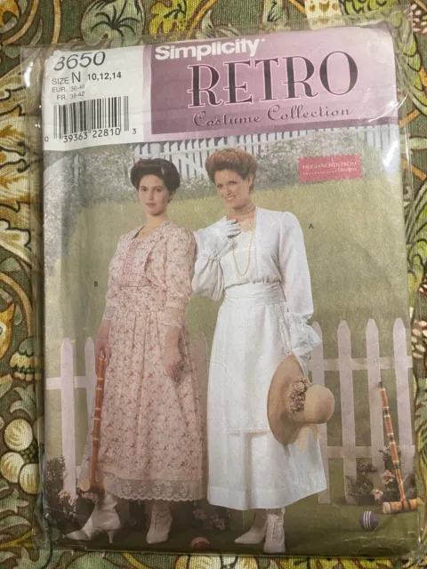 Simplicity 8650, sz 10-14 UNCUT Edwardian Titanic Era VINTAGE Dress Pattern