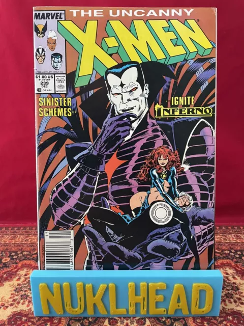 Uncanny X-Men #239 Marvel 1988 1st Cover & 2nd App. Mr Sinister VF+ Newsstand