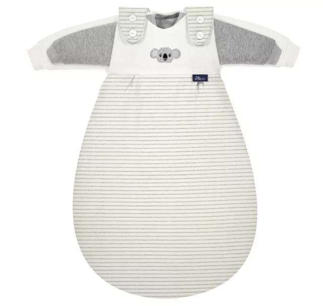 ALVI Baby-Mäxchen Schlafsack Organic Cotton 3-tlg. Ringlets Koala Gray Gr. 80 86