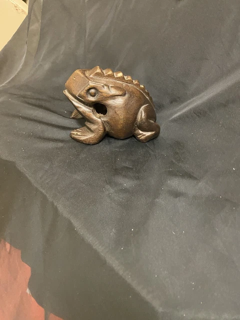 Wooden Frog/Toad Carving Hand Carved Musical Instrument Original Thailand