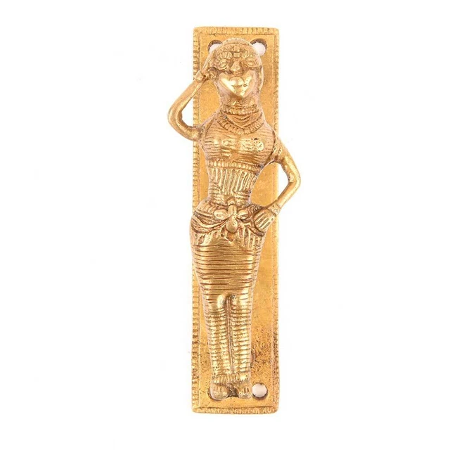 Fait à la Main Laiton Tribal Femme Porte Poignée