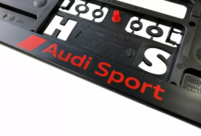 2x Original Audi Sport Premium Support de Plaque D'Immatriculation pour Tous 3
