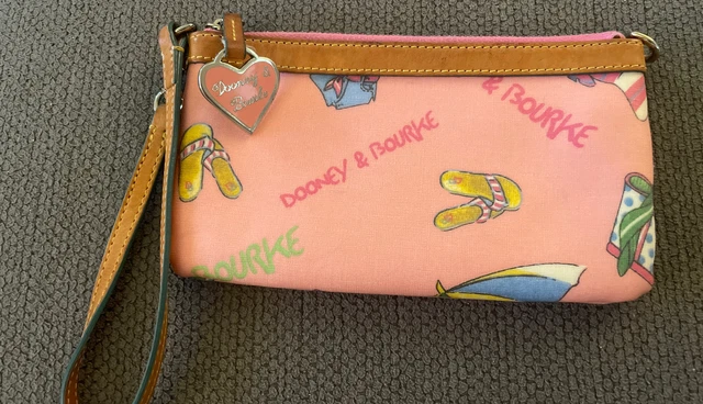 Dooney & Bourke Pink Miami Beach Wrist Wallet. Nice Cond!