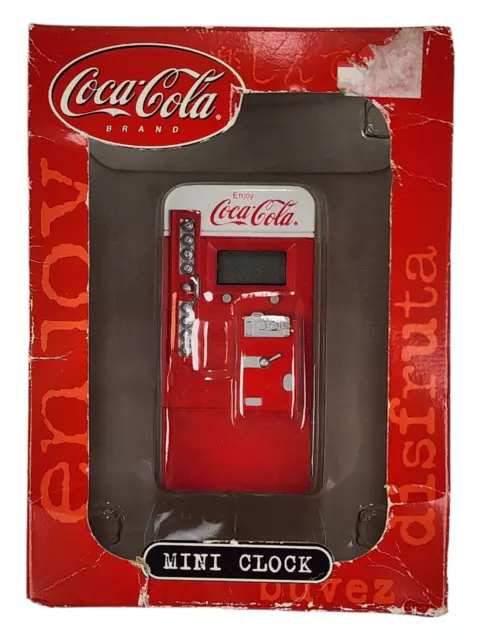 2000 Coca-Cola Digital Mini Clock Vintage Coke Vending Machine