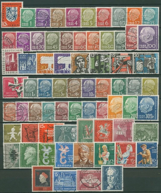 OPD Saarbrücken 1957/59 komplett (379/448) gestempelt (SG18770)