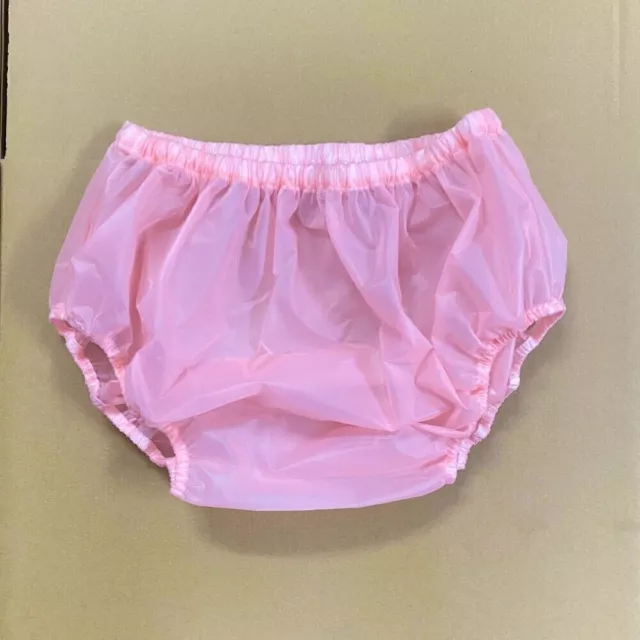Soft PVC rubber pants smooth pink panties diaper pants incontinence briefs