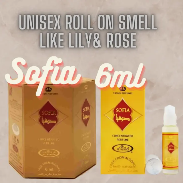 Sofia Unisex Roll On Al-Rehab Rose Perfume Oriental Fragancia Sin Alcohol