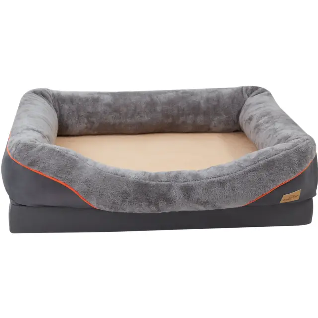 Orthopedic Faux Fleece Sofa-Style Couch Pet Dog Bed for Dogs Cats Medium Jumbo 3