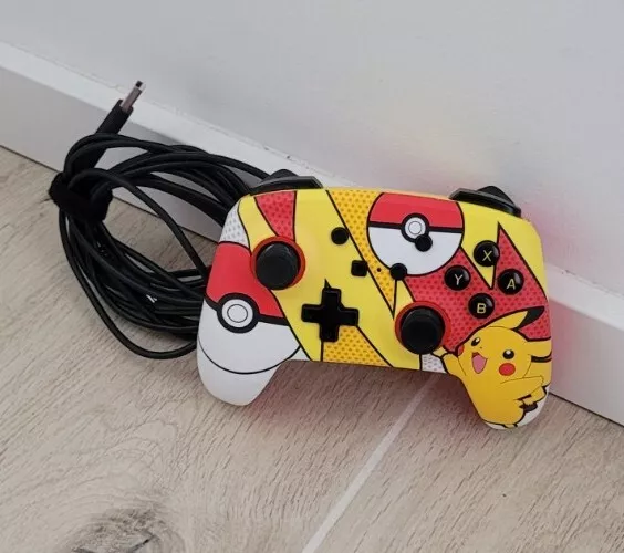 Nintendo Switch Power A Wired Pikachu Controller Yellow Red Pokemon