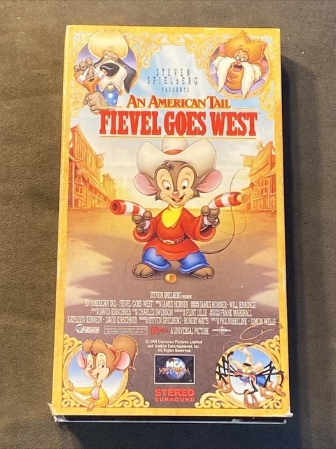 AN AMERICAN TAIL Fievel Goes West Vintage 1991 Vhs Tape With Slip Cover