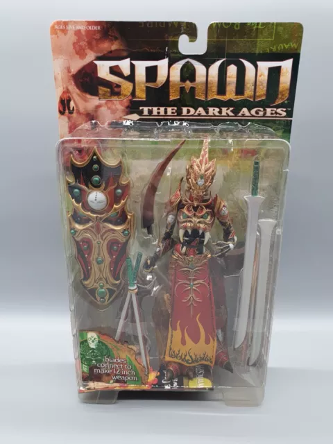 Vintage 1999 McFarlane Toys Mandarin Spawn MOC from Spawn Dark Ages Series 14