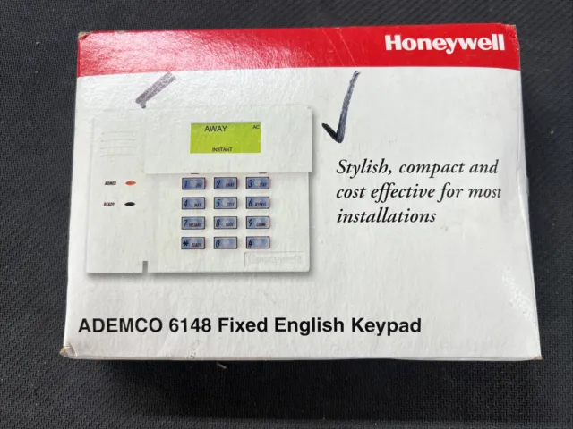 Teclado de pantalla inglesa fija Honeywell/Ademco 6148 (NUEVO/SELLADO) desgaste en caja