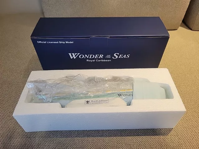 Brand New in Box Royal Caribbean Wonder of the Seas Cruise Line Ship Model