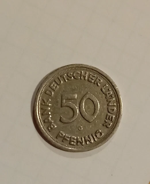 50 PFENNIG &G& - 1949 (Bank Deutscher Länder) EUR 498,00 - PicClick DE