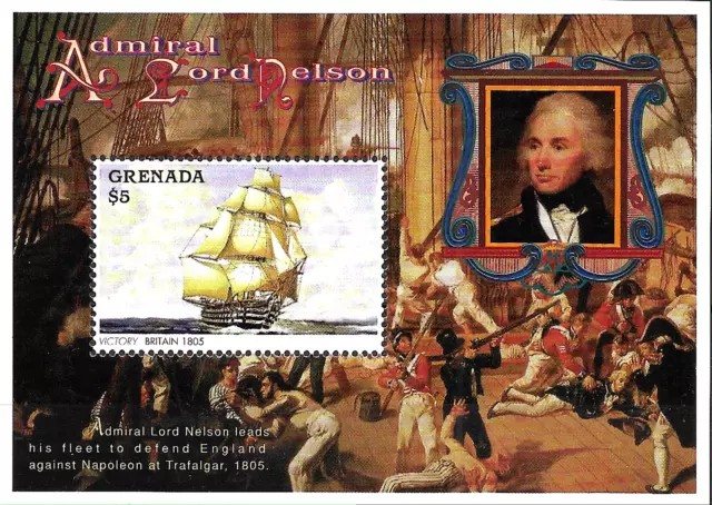 GRENADA - 1996 MNH "SHIPS - Admiral Lord NELSON" Souvenir Sheet !!
