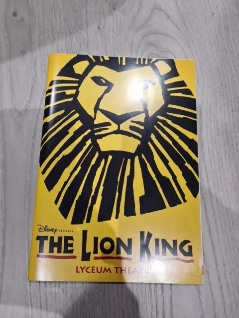 The Lion King Musical Programme. Lyceum Theatre