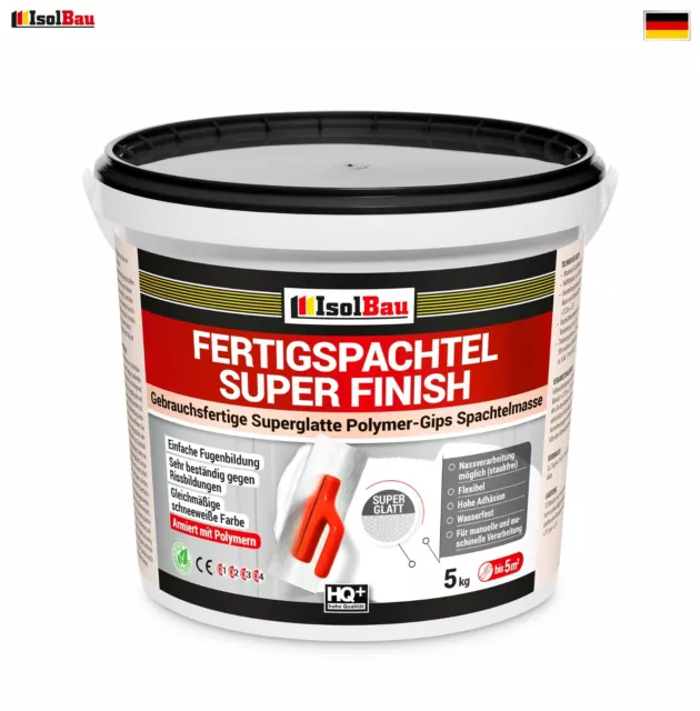 Spachtel Masse 5 kg Fertigspachtel Super Finish Q4 Gips Glätt Flächen Füll