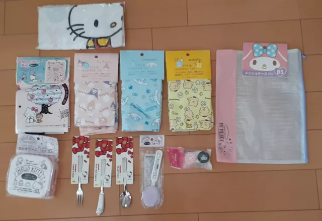 Sanrio Hello Kitty, My Melody, Cinnamoroll &  Pompompurin Goods 12eces set