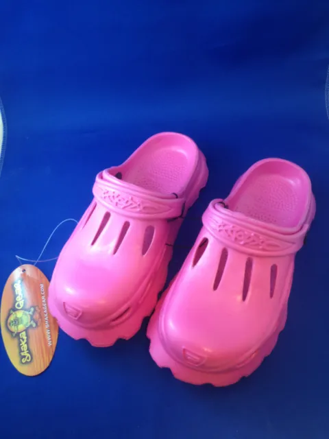 New shaka Gear clog thong slip on shoe Hot Pink Size XS (W4 or M2) rubber unisex