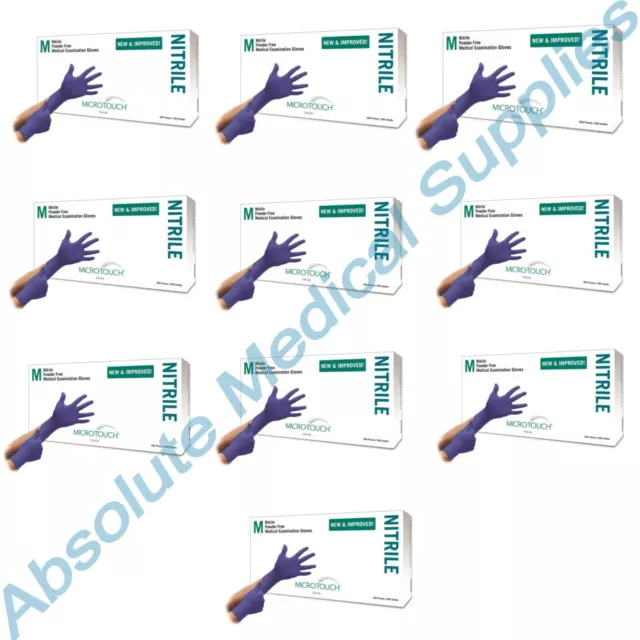 *2,000 Gloves* Ansell Micro-Touch PF Nitrile Medical Examination Small 6034301